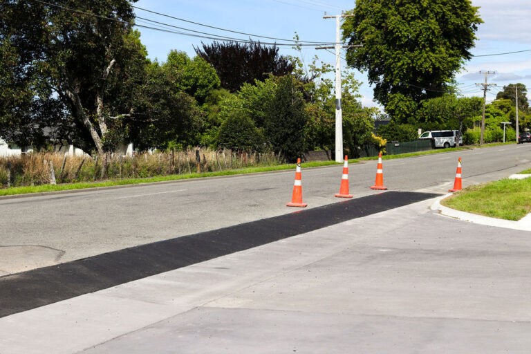 Curb and roadcone